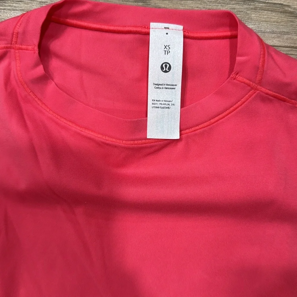 Lululemon Wundermost Ultra-Soft Nulu High-Neck Sleeveless Bodysuit Glaze Pink XS - Picture 7 of 13